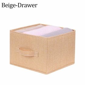 1pc Wardrobe Hanging Storage Bag; Drawer Fabric Closet Storage Organizer Holder (Color: Beige, size: Drawer)