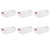 32 Qt. Latch Box Plastic;  Stadium Blue | Infra Red;  Set of 6