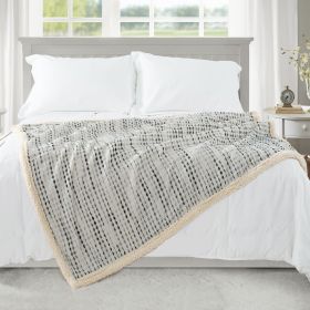 VERAMUSE Sherpa Throw Blanket for Couch 50"X60" Winter Thick Warm Blankets for Bed Sofa (Color: Navy Blue)