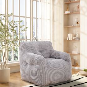 Bean Bag Chairs for Adults Oversize Bean Bag Sofa Chair with High Density Memory Foam Bean Bag Chair Lazy Chair with Armrest (Color: as Pic)
