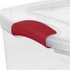 32 Qt. Latch Box Plastic;  Stadium Blue | Infra Red;  Set of 6