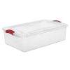 32 Qt. Latch Box Plastic;  Stadium Blue | Infra Red;  Set of 6
