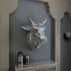 Cow Head Decoration Wall-Mounted Aluminum Silver