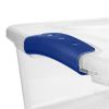 32 Qt. Latch Box Plastic;  Stadium Blue | Infra Red;  Set of 6