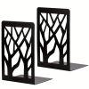 Twig Metal Retro Iron Textbook File Classification Bookend Shelf Black / White Bookend